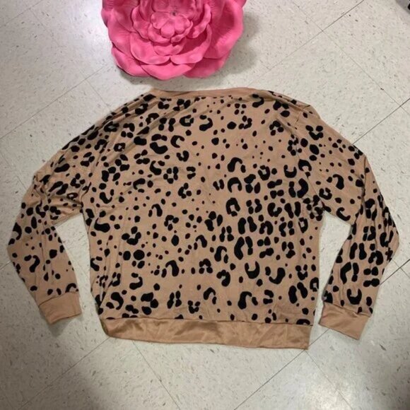 LULAROE Cheryl Cardigan Leopard Print Knit Sweater Button Up Stretch - Picture 5 of 5